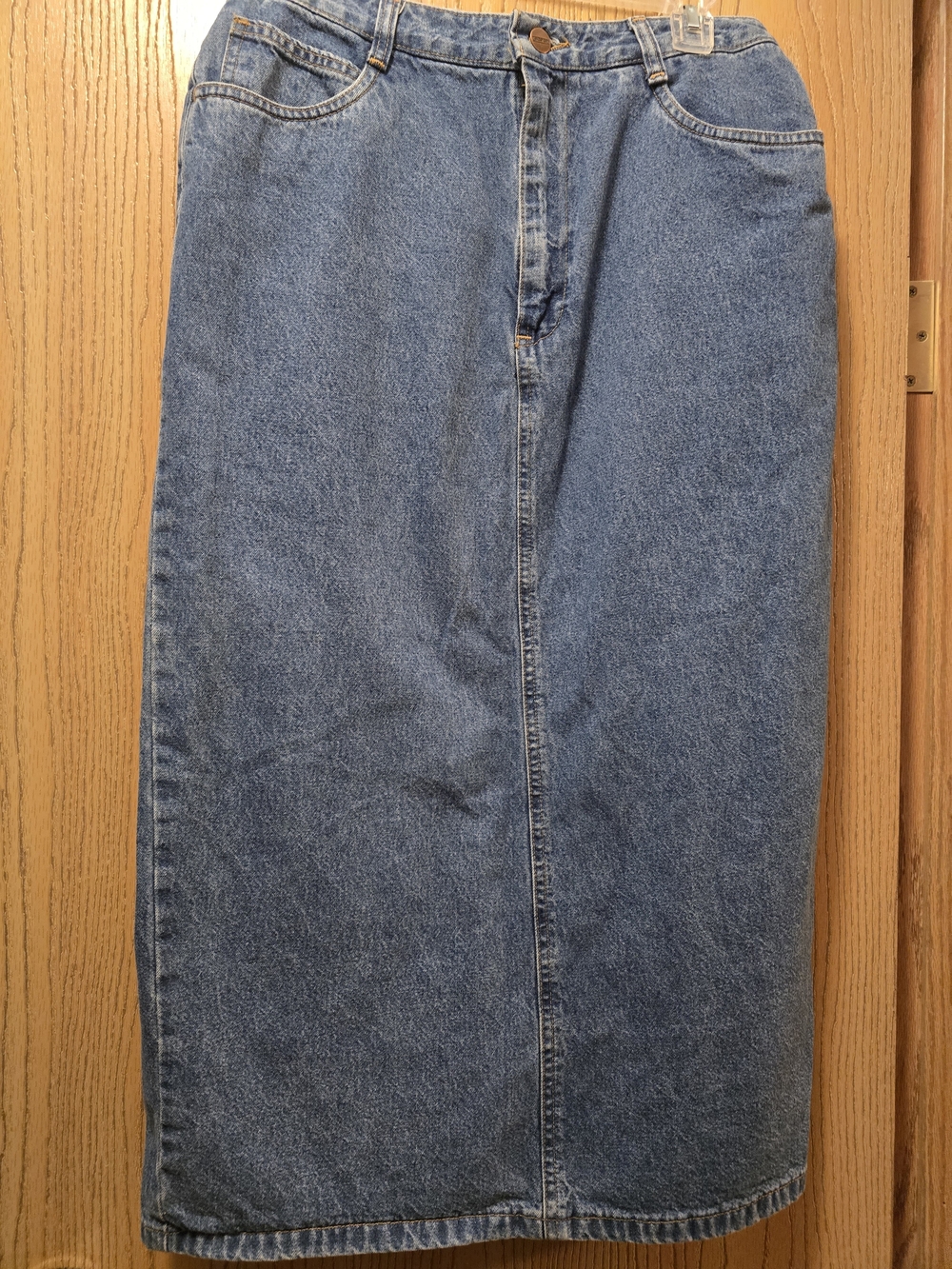Lands' End Vintage Classic Denim A-Line Skirt in Medium Blue